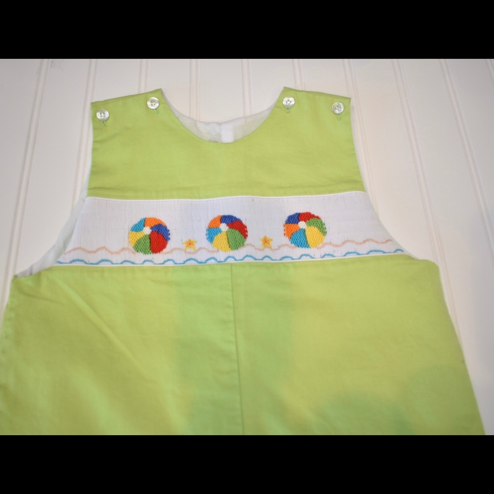 Velani classic hand smocked romper 4T